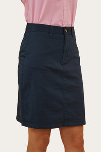 Pippa Womens Chino Skirt - Dark Navy