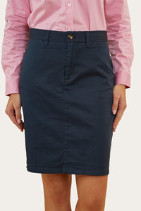 Pippa Womens Chino Skirt - Dark Navy