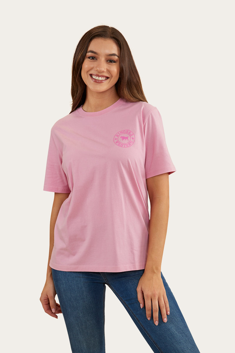 Signature Bull Womens Loose Fit T-Shirt - Pastel Pink/Candy