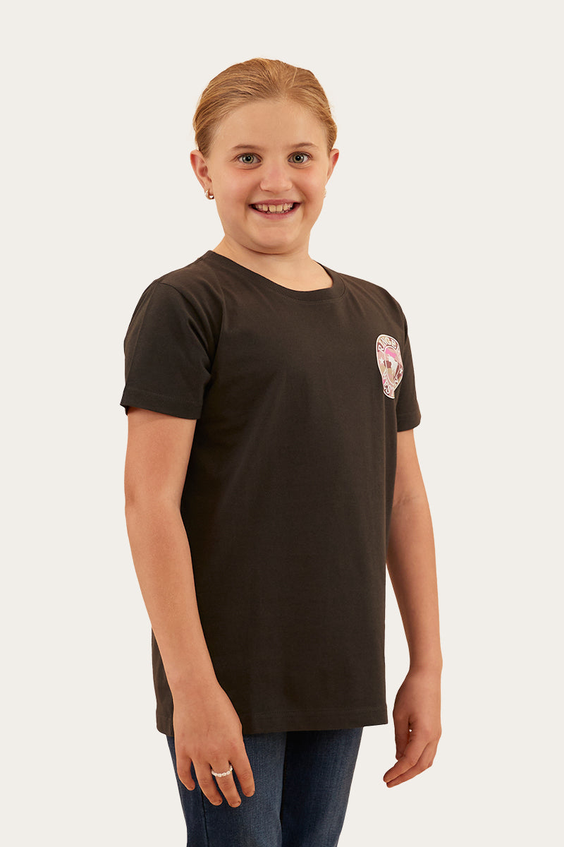 Signature Bull Kids Classic Fit T-Shirt - Charcoal/Pink Camo