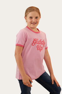 Melrose Kids Ringer T-Shirt - Pastel Pink