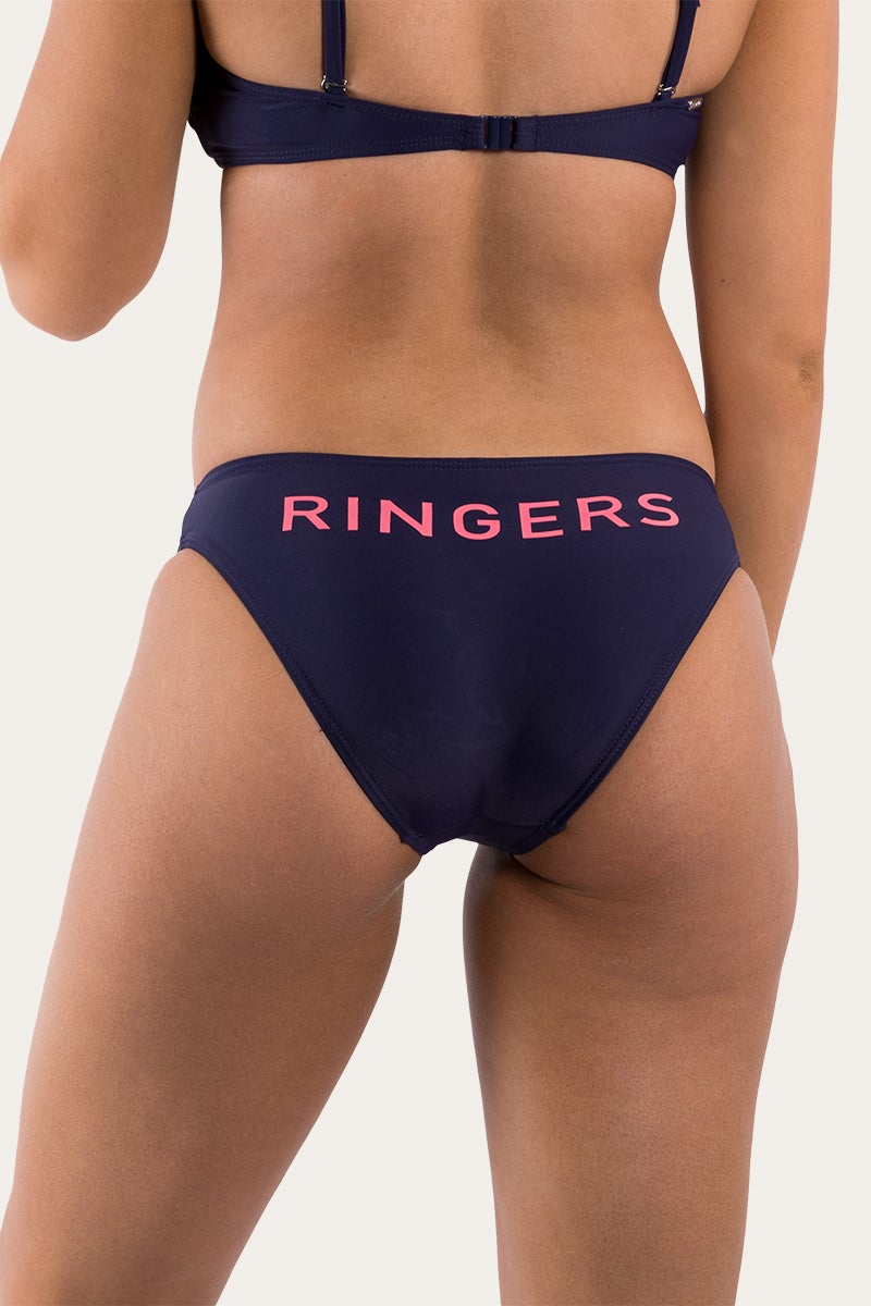 Ringers Swim Womens Basic Pant - Dark Navy with Melon Print