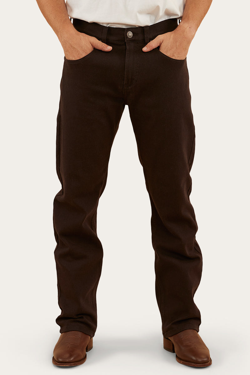 Muster Mens Slim Straight Fit Jean - Chocolate