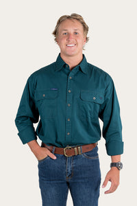 King River Full Button Work Shirt - Groundsheet Green