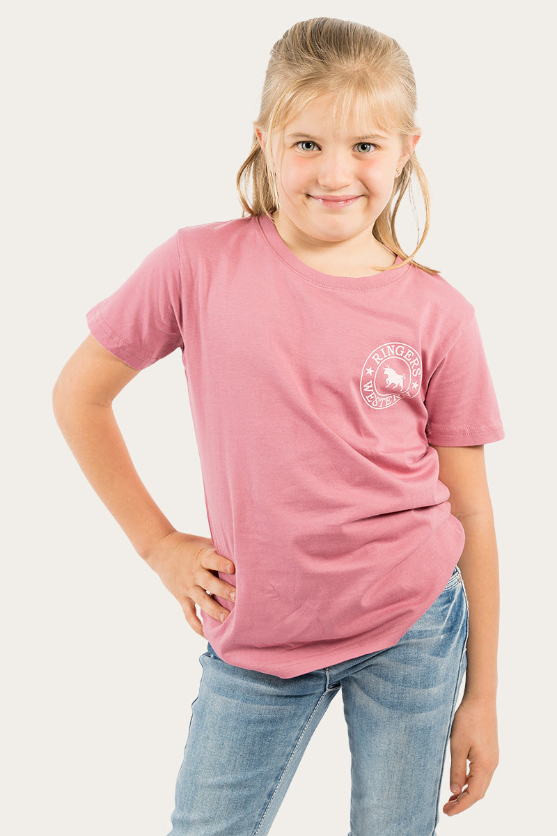 Signature Bull Kids Classic Fit T-Shirt - Sangria/Dusty Pink