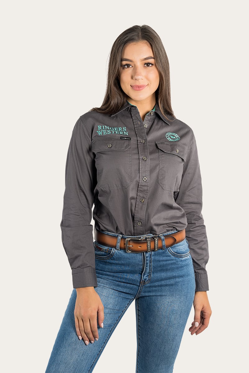 Signature Jillaroo Womens Full Button Work Shirt - Magnum/Mint