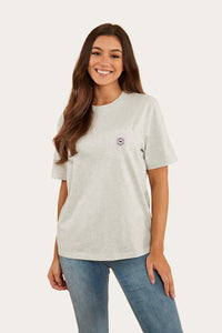 Esther Womens Loose Fit T-Shirt - Light Grey Marle