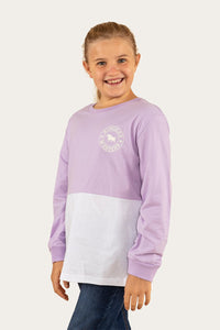 Duo Kids Long Sleeve T-Shirt - Lavender/White