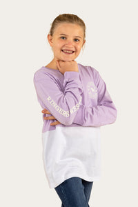 Duo Kids Long Sleeve T-Shirt - Lavender/White