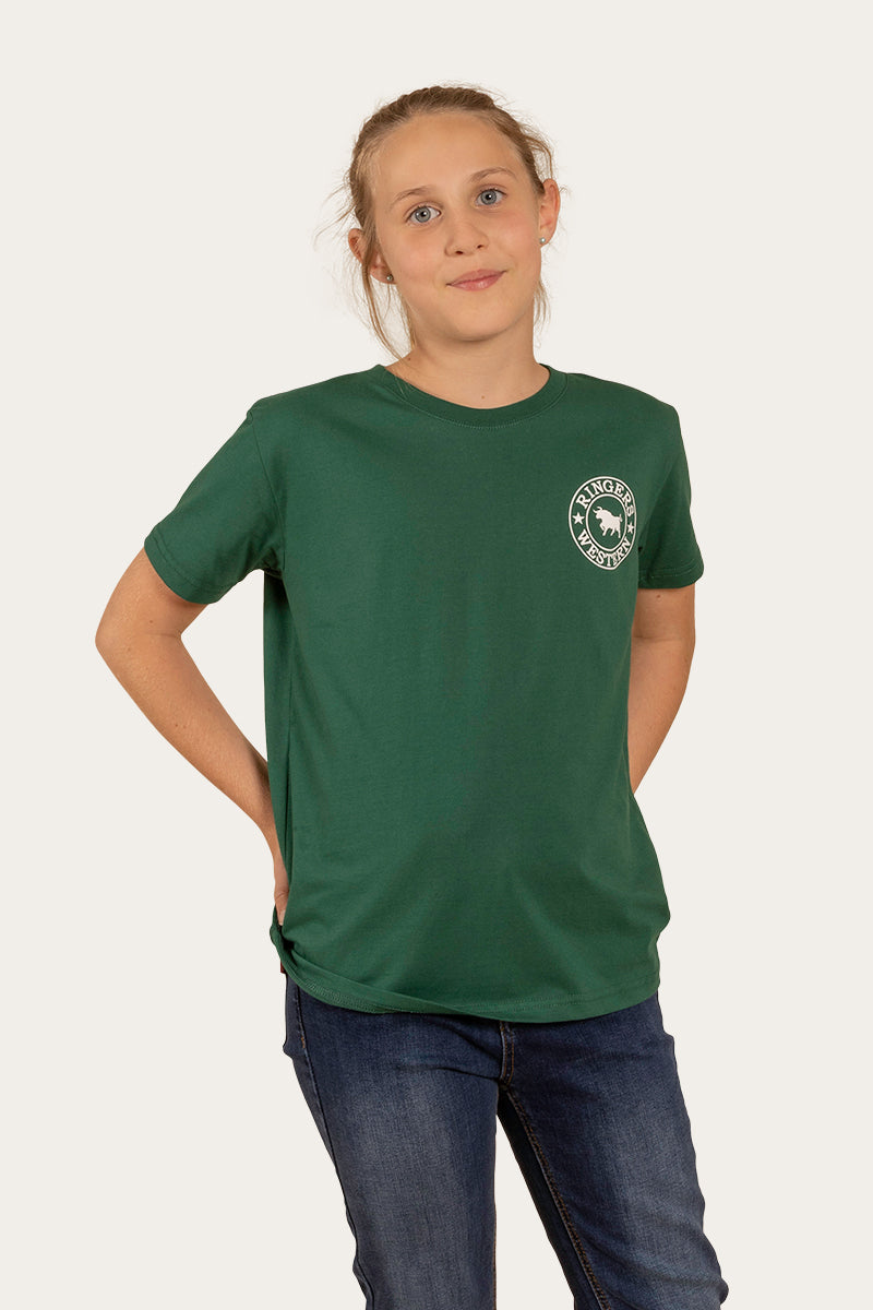 Signature Bull Kids Classic Fit T-Shirt - Emerald/White