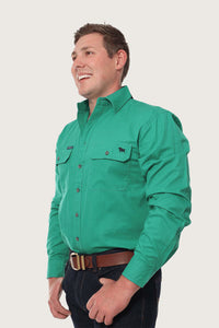 King River Full Button Work Shirt - Green
