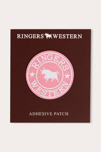 Ringers Western Logo Patch - Pink/White