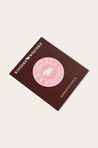 Ringers Western Logo Patch - Pink/White