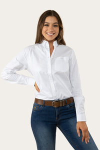 Heritage Womens Plain Dress Shirt - White