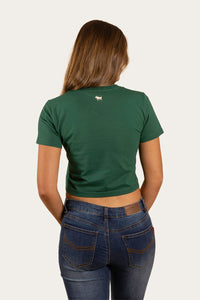 Wanted Womens Cropped T-Shirt - Emerald