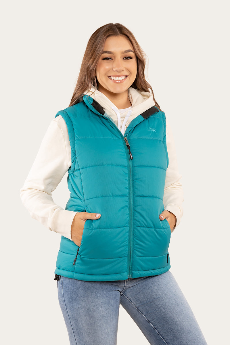Bayside Womens Puffer Vest - Teal