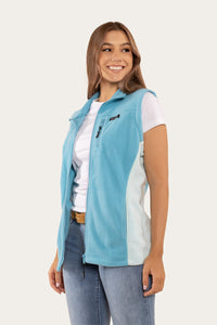 Mabel Womens Polar Fleece Vest - Arctic Blue