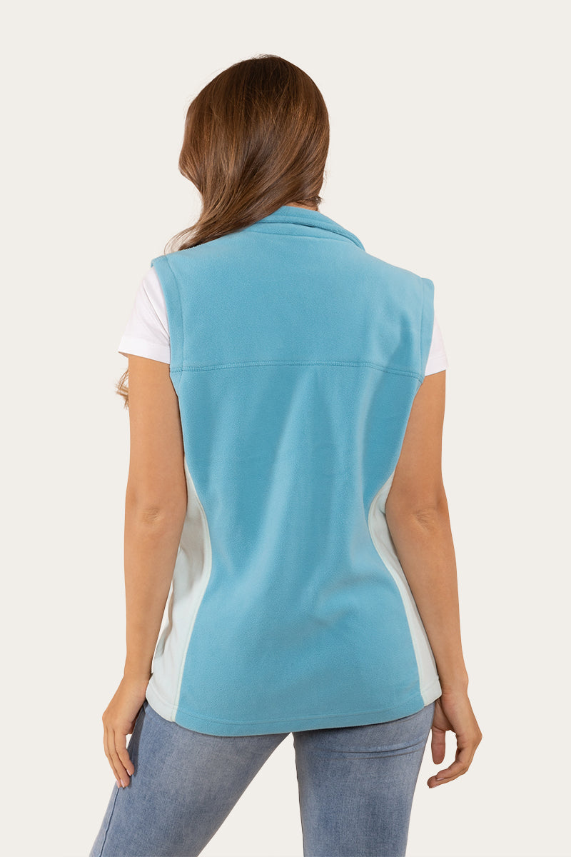 Mabel Womens Polar Fleece Vest - Arctic Blue