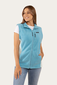 Mabel Womens Polar Fleece Vest - Arctic Blue