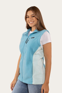 Mabel Womens Polar Fleece Vest - Arctic Blue