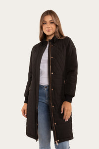 Brighton Womens Longline Puffer Jacket - Black