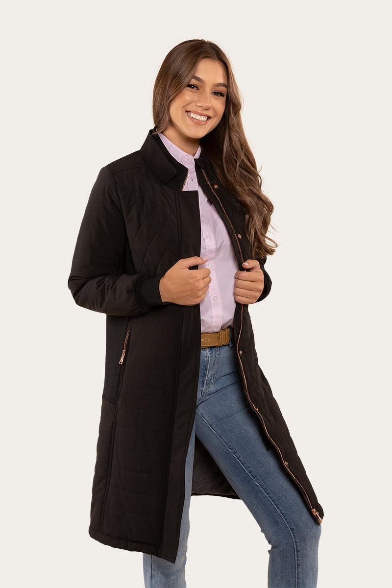 Brighton Womens Longline Puffer Jacket - Black