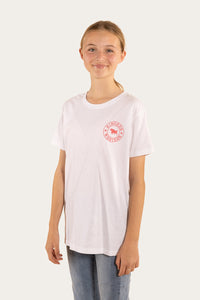 Signature Bull Kids Classic Fit T-Shirt - White/Melon