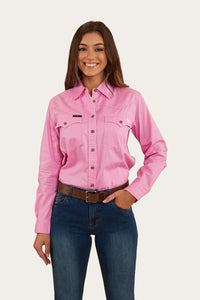 Lambert Womens Full Button Work Shirt - Pastel Pink