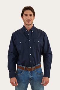 Whyalla Mens Dress Shirt - Navy