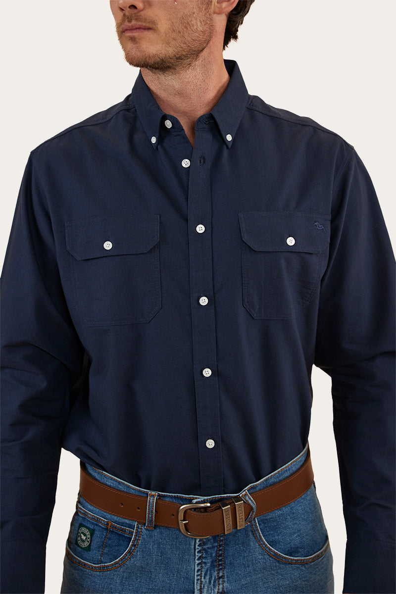 Whyalla Mens Dress Shirt - Navy