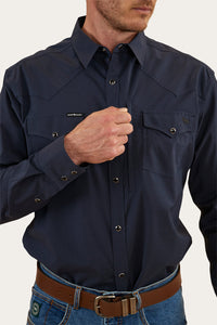 Dillinger Mens Western Shirt - Navy