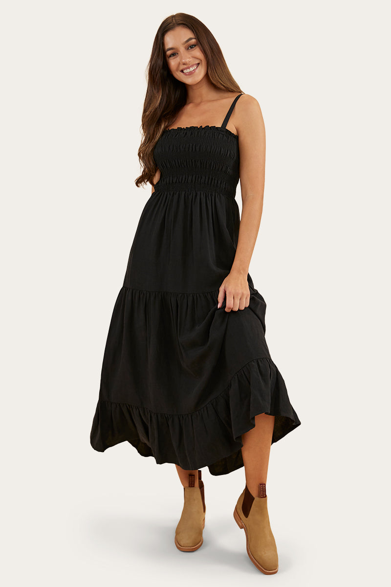 Rosabel Womens Maxi Dress - Black