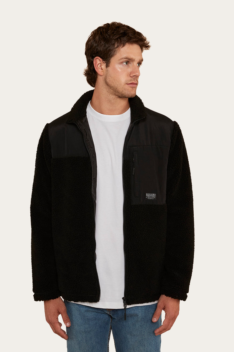 Glenrowan Mens Zip Thru Jacket - Black