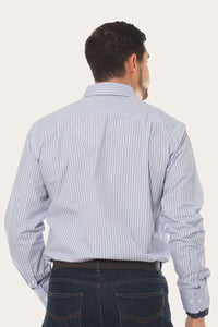 Territory Mens Office Stripe Dress Shirt - Blue