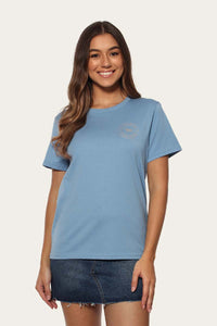 Signature Bull Womens Original Fit T-Shirt - Carolina Blue/Silver