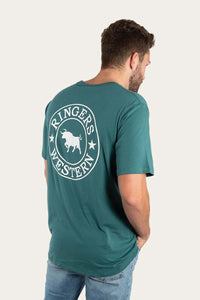 Signature Bull Mens Classic T-Shirt - Alpine Green/White