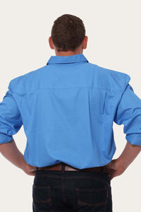 King River Full Button Work Shirt - Blue