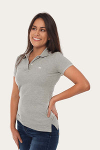 Classic Womens Polo Shirt - Grey Marle