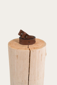 Tibbs Leather Belt Strap - Walnut