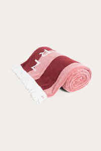 Freshwater Towel - Burgundy/Dusty Rose