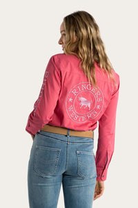 Signature Jillaroo Womens Full Button Work Shirt - Camelia Rose/Ballet Pink