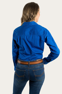 Pentecost River Womens Full Button Work Shirt - Royal Blue