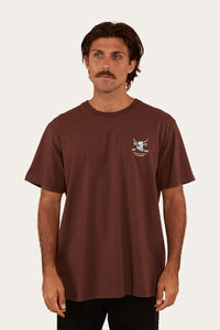 Palmerston Mens Loose Fit T-Shirt - Chocolate