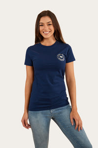 Signature Bull Women Classic Fit T-Shirt - Navy/Silver