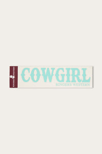 Cowgirl Die Cut Sticker - Mint