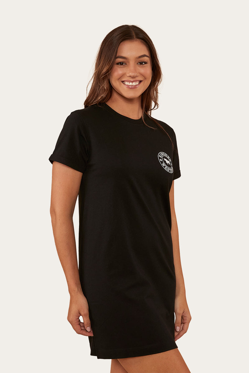 Signature Bull Womens T-Shirt Dress - Black
