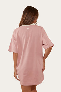 Melrose Womens T-Shirt Dress - Rosey Pink