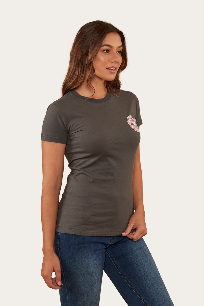 Signature Bull Womens Classic Fit T-Shirt - Vintage Black/Pink Camo