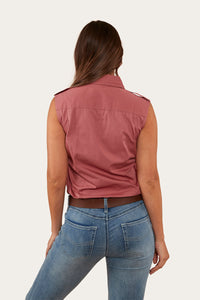 Pentecost River Womens Sleeveless Work Shirt - Dusty Rose