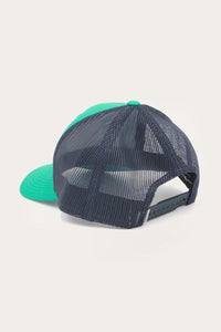 Signature Bull Trucker Cap - Green & Navy with Green & White Patch
